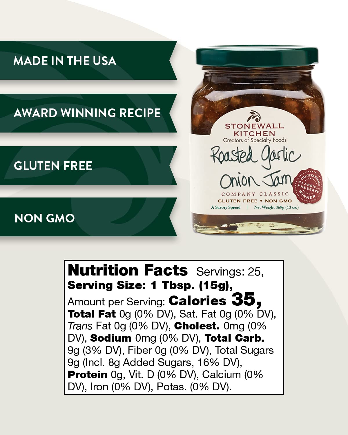 Stonewall Kitchen Roasted Garlic Onion Jam (4-Pack)