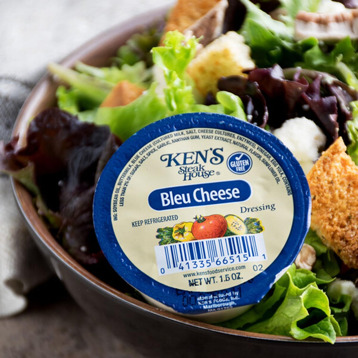 30 Count | Salad Dressing Dipping Sauce Portion Cups | Single Serve Packets (Blue Cheese)