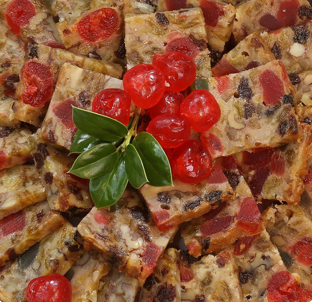 Old Fashion Claxton Fruit Cake - 5-1 Lb. Dark Recipe - Each Cake Individually Wrapped For Freshness In Our Signature Claxton Carton