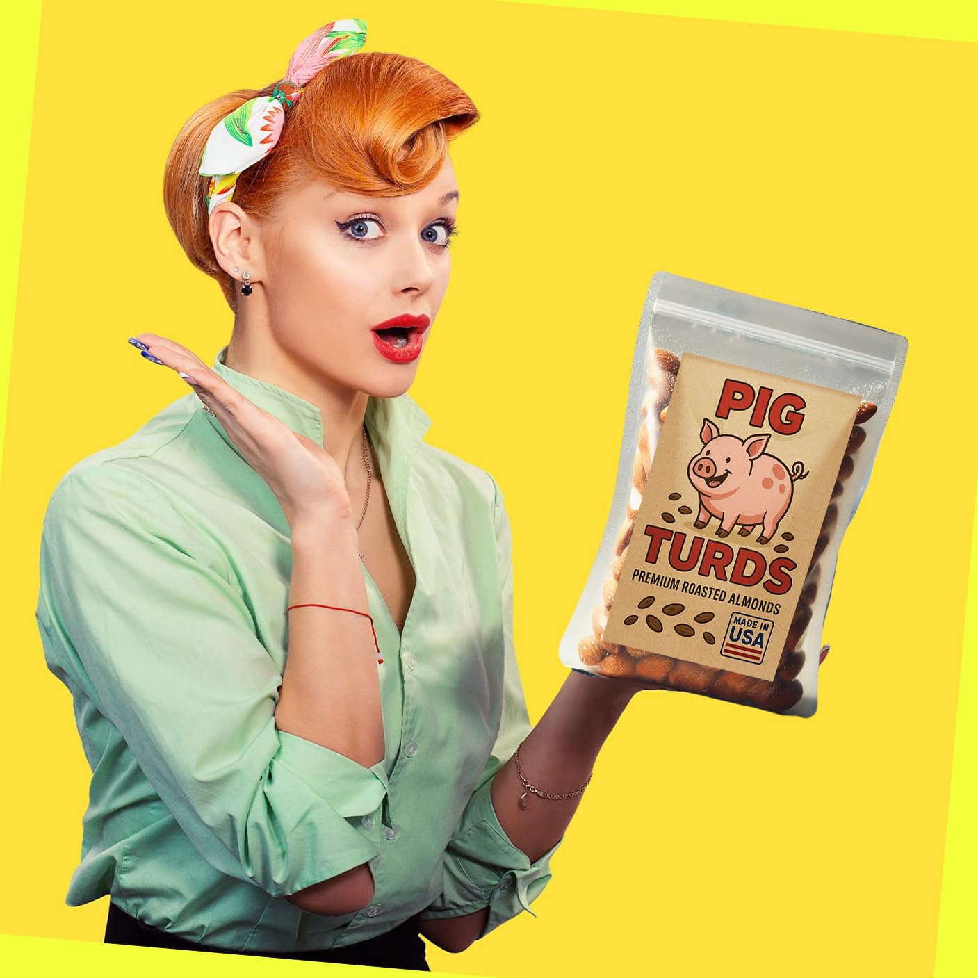 Pig Turds Perfectly Salted Slow Roasted Almonds - Ideal Snack For Any Occasion, Crafted In Small Batches, Perfect Easter Basket