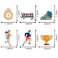 Mefeng Running Cupcake Toppers , Track, Cross Country Or Marathon Party Birthday Party Clear Treat Picks , Sports Theme Party Ca
