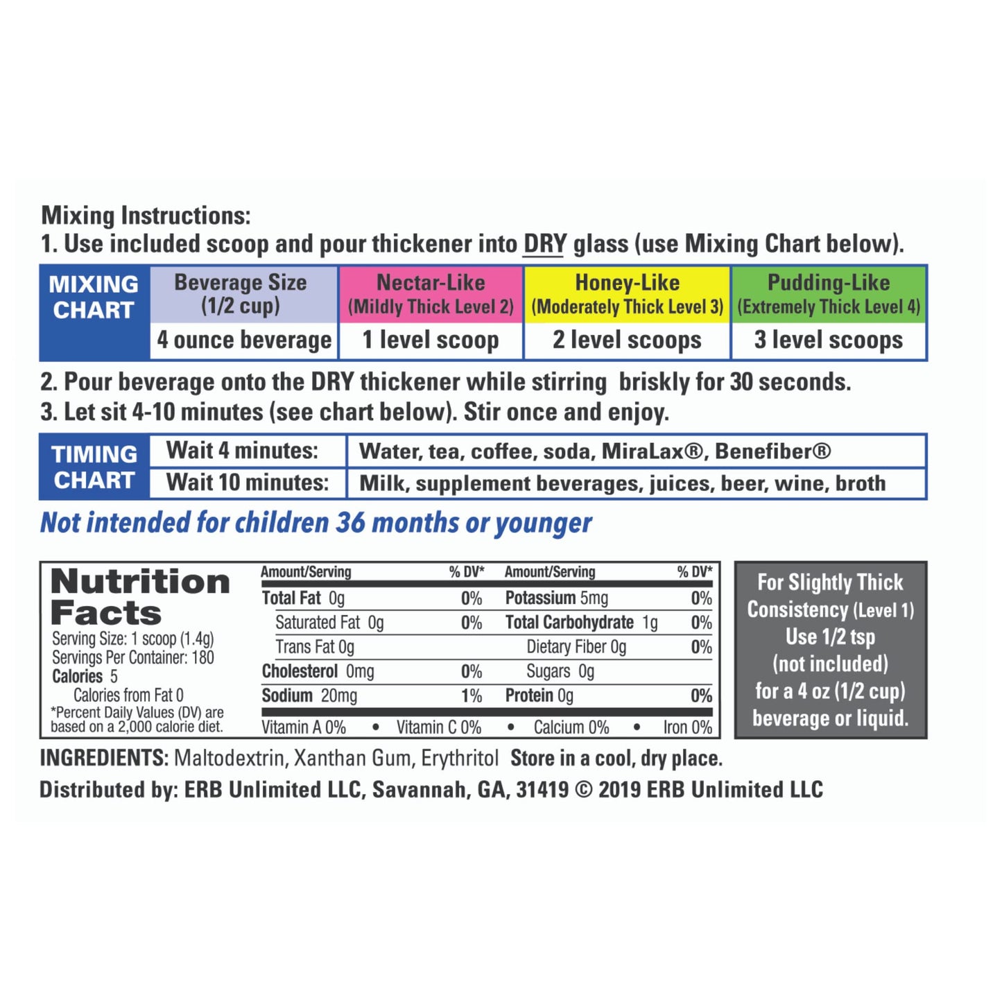 Clear Dysphagiaide Thickener Powder (180 Serving, 8.89 Oz) Instant Thickener For Liquids And Foods (8.89 Ounce (Pack Of 3))