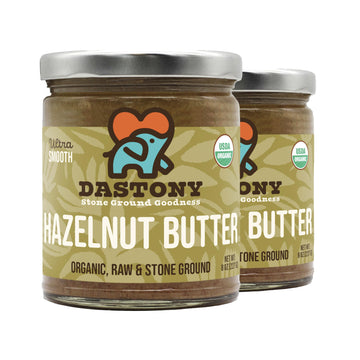 Dastony Organic Raw Hazelnut Butter, Vegan, Non-GMO, Gluten-Free, 8 oz (Pack of 2)