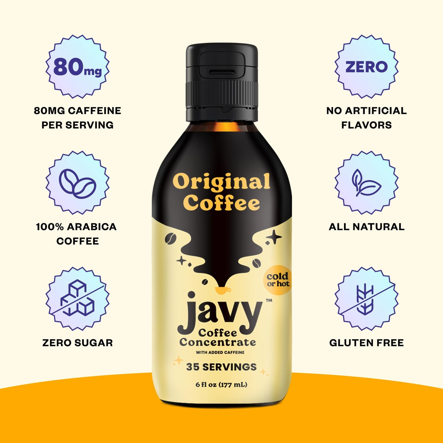 Javy Coffee Cold Brew Coffee Concentrate, 30X, 1 Bottle, Black