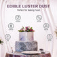 PAVADOR Edible Luster Dust,Silver Luster Dust 12g Food Grade Metallic Shimmer,Edible Glitter for Desserts Cake Decorating, Bakin