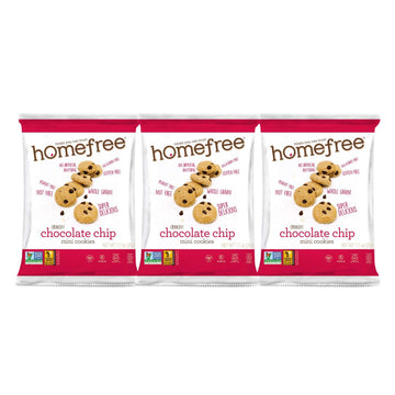 Homefree Treats You Can Trust Gluten Free Mini Cookies, Single Serve, Chocolate Chip, 1.1 Ounce (Pack Of 30)