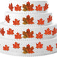 SUSSURRO Edible Gold Leaf Cupcake Toppers - 100 Pieces Maple Leaf Decoration for Parties, Includes Plastic Box