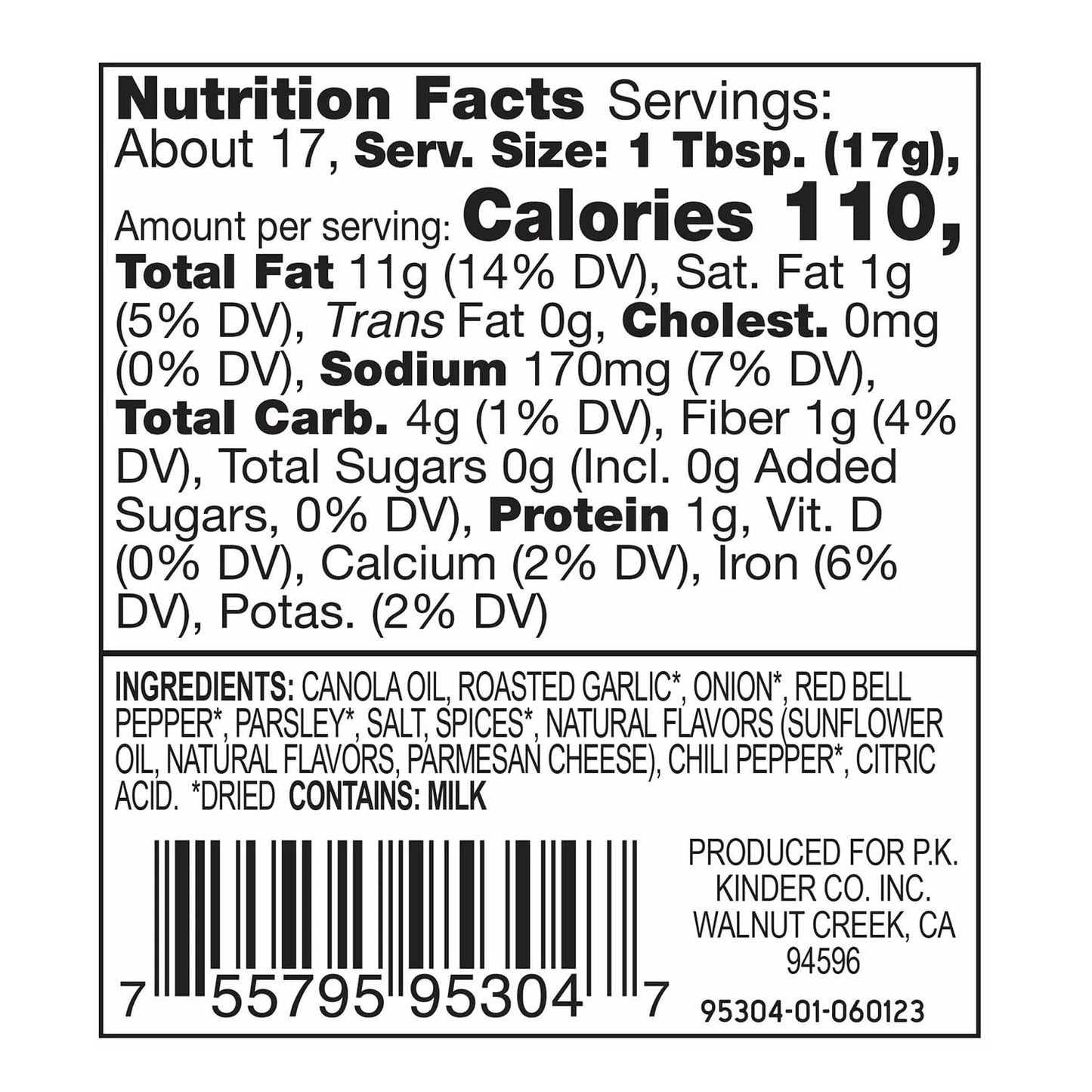 Kinder'S Parmesan Herb Crunch Seasoning (10.5 Ounce)