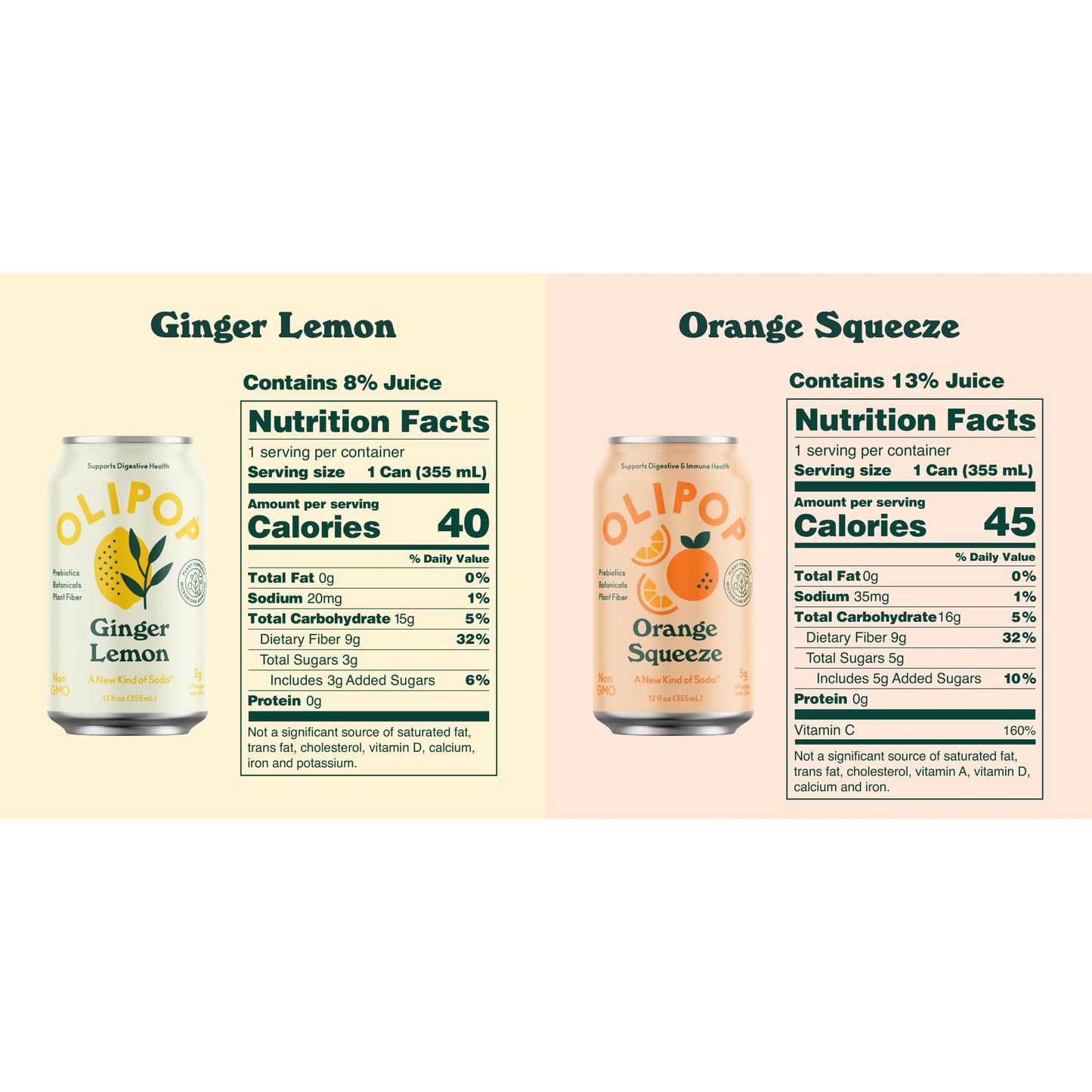 OLIPOP Summer Fun Variety Pack, Healthy Soda, Prebiotic Soft Drink, 12 Fl Oz, 12-Pack