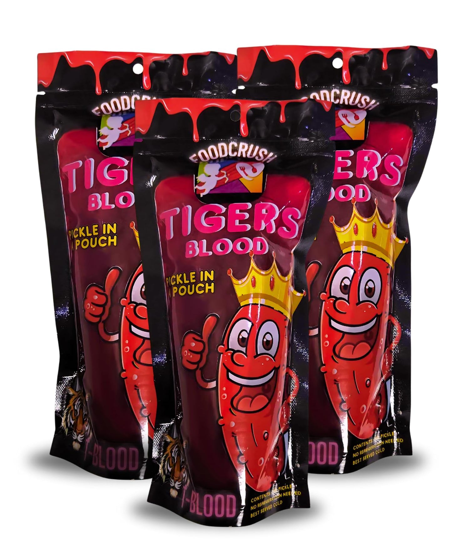 Tigers Blood Pickle In A Pouch X3 (Pack of 3) by Food Crush. (Coconut, Cherry Flavors) Tiktok Trend Items similar to the chamoy 