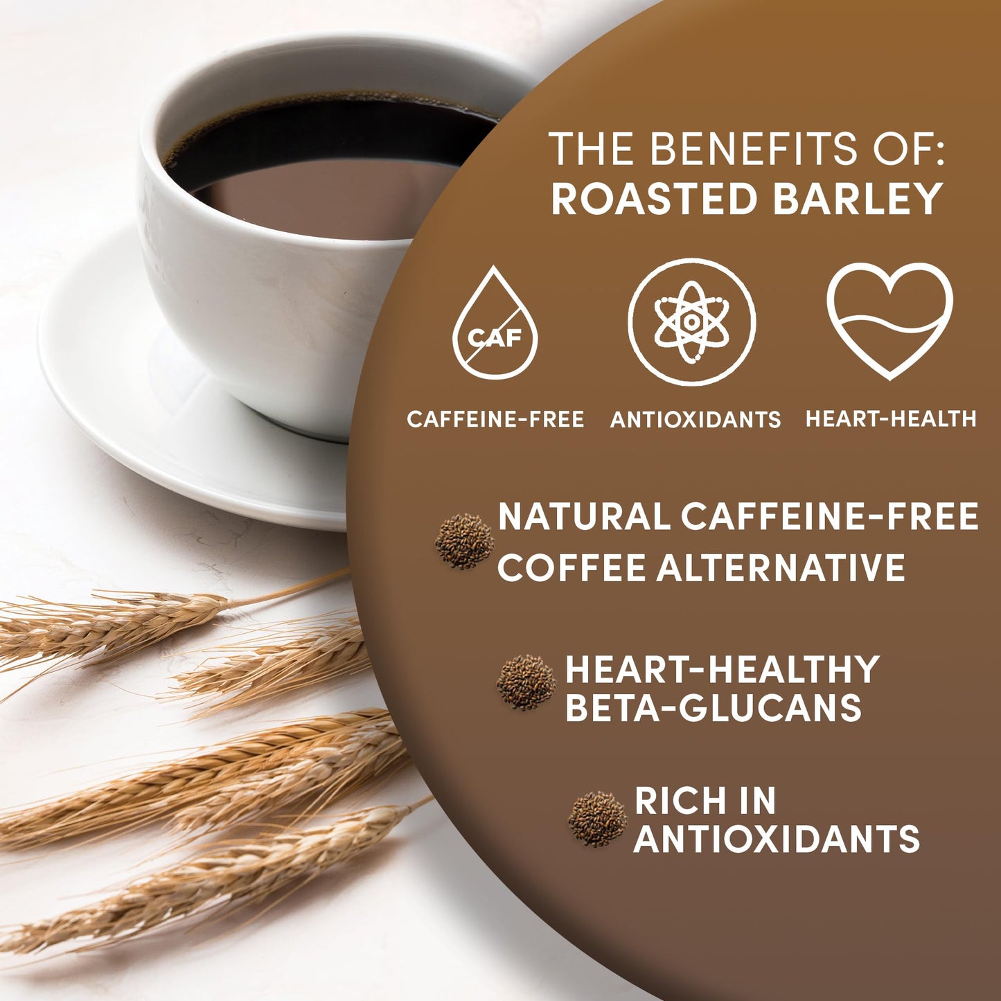 Worldwide Botanicals Organic Barley Dark Roast Coffee Alternative, 1 lb, Gluten Free, Acid Free, Ground