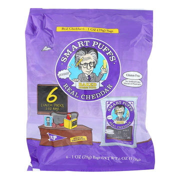 Pirate'S Brand Smart Puffs, Wisconsin Cheddar, 1 Ounce, 6 Count (Pack Of 12)