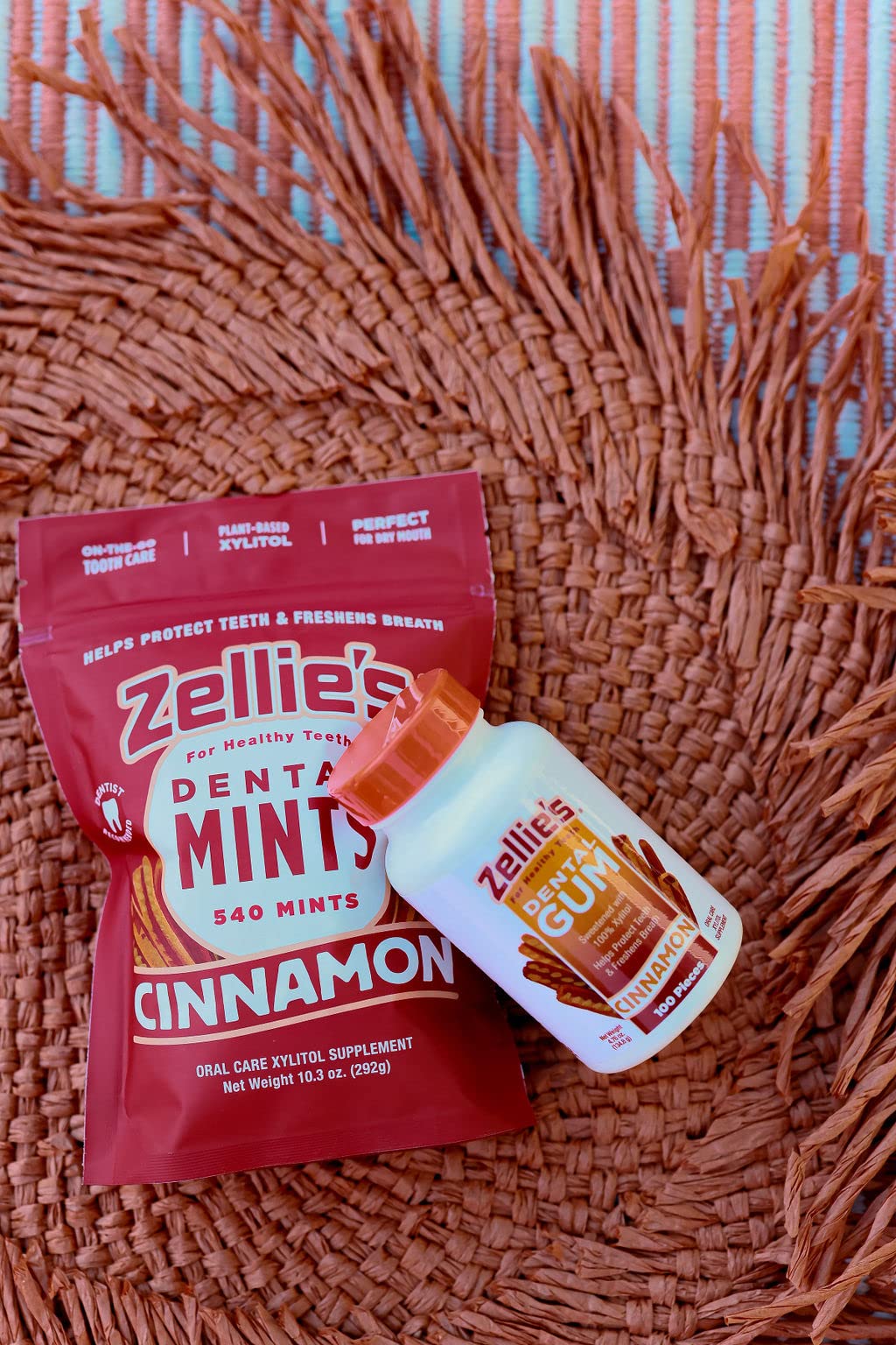 Zellie'S |100% Xylitol Sugar Free Breath Mints | Non-Gmo, Low-Calorie, Gluten Free, Vegan & Kosher Mints (Cinnamon, 540 Count (P