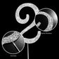 Number Cake Topper 2, Uniideco Silver Rhinestone Premium Metal Bling Bling Cake Decor, Sparkly Happy Birthday Wedding Anniversar