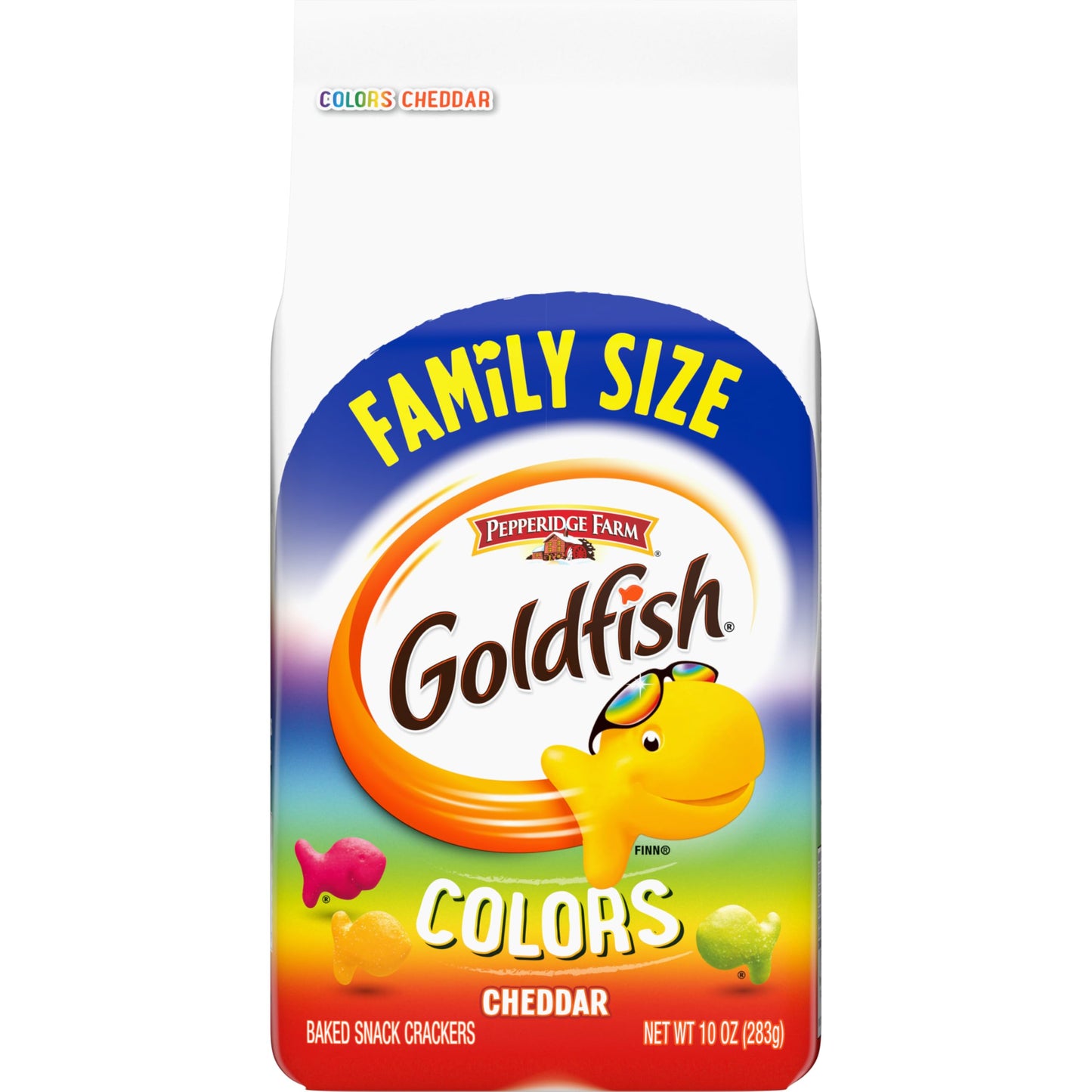 Pepperidge Farm Colors Cheddar Crackers, Snack Crackers, Family Size 10 Oz. Bag