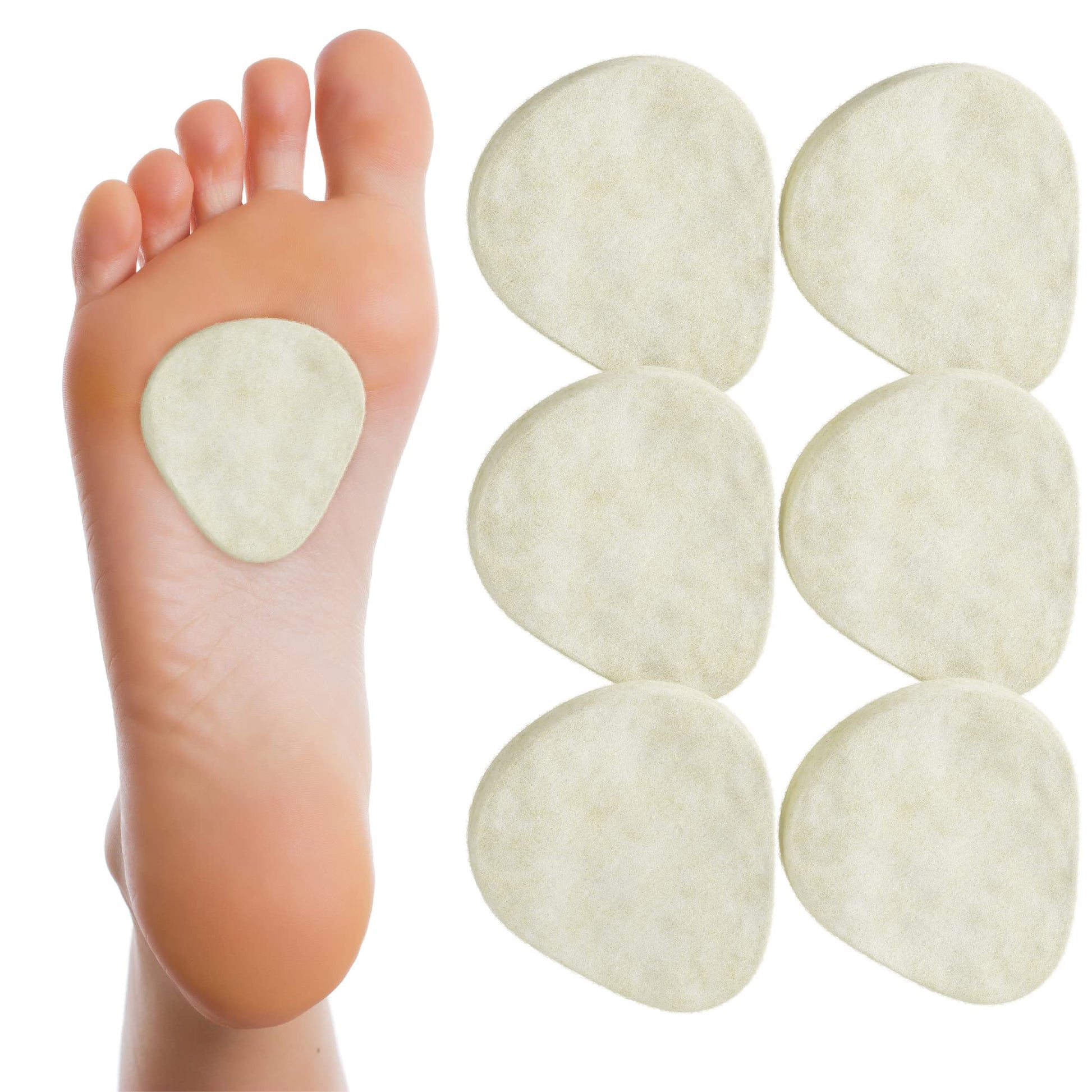 Metatarsal Felt Foot Pad 3/16'' Thick - 6 Pairs (12 Pieces)