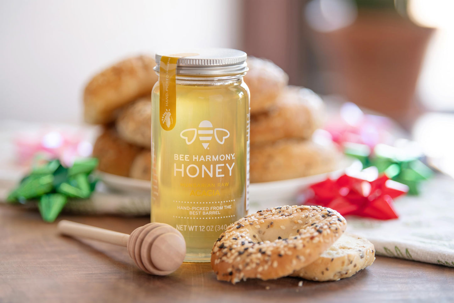 Bee Harmony Raw Acacia Honey, 12 Ounce, Natural, Pure, Pack of 1