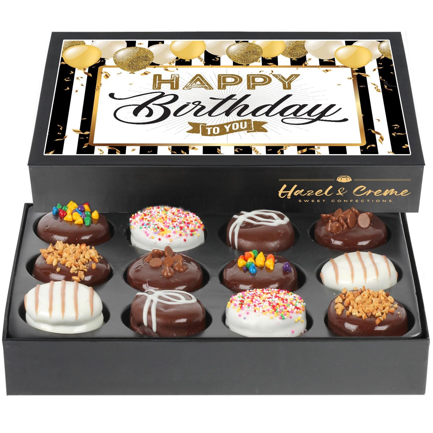 Happy Birthday Cookies - Cookie Gift Basket - Gourmet Food Gifting for Him/Her (Large Size, Birthday)
