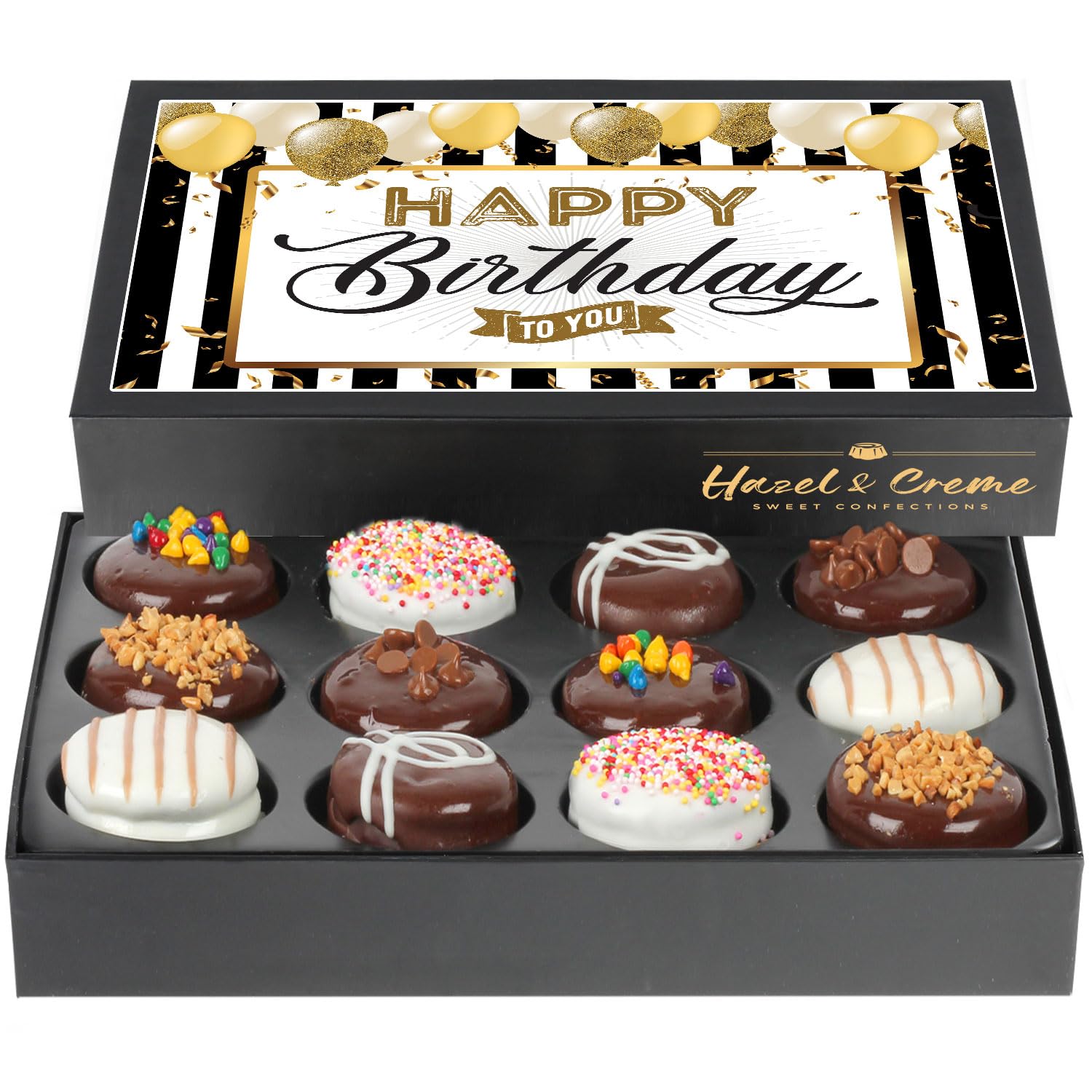 Happy Birthday Cookies - Cookie Gift Basket - Gourmet Food Gifting for Him/Her (Large Size, Birthday)