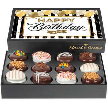Happy Birthday Cookies - Cookie Gift Basket - Gourmet Food Gifting for Him/Her (Large Size, Birthday)