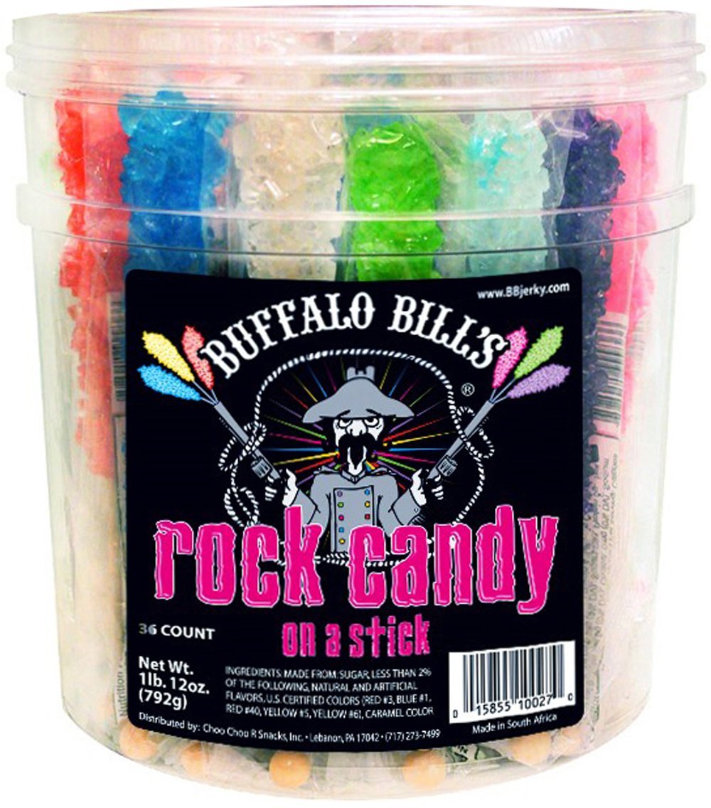 Buffalo Bills Mixed Rock Candy On A Stick (36-Ct Tub Mixed Rock Candy Crystal Sticks In 9 Flavors) …