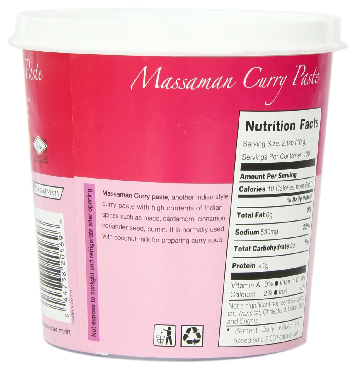 Mae Ploy Massaman Curry Paste, Authentic Thai Masaman Curry Paste For Thai Curries And Other Dishes, Aromatic Blend Of Herbs, Spices And Shrimp Paste (35 Oz Tub)