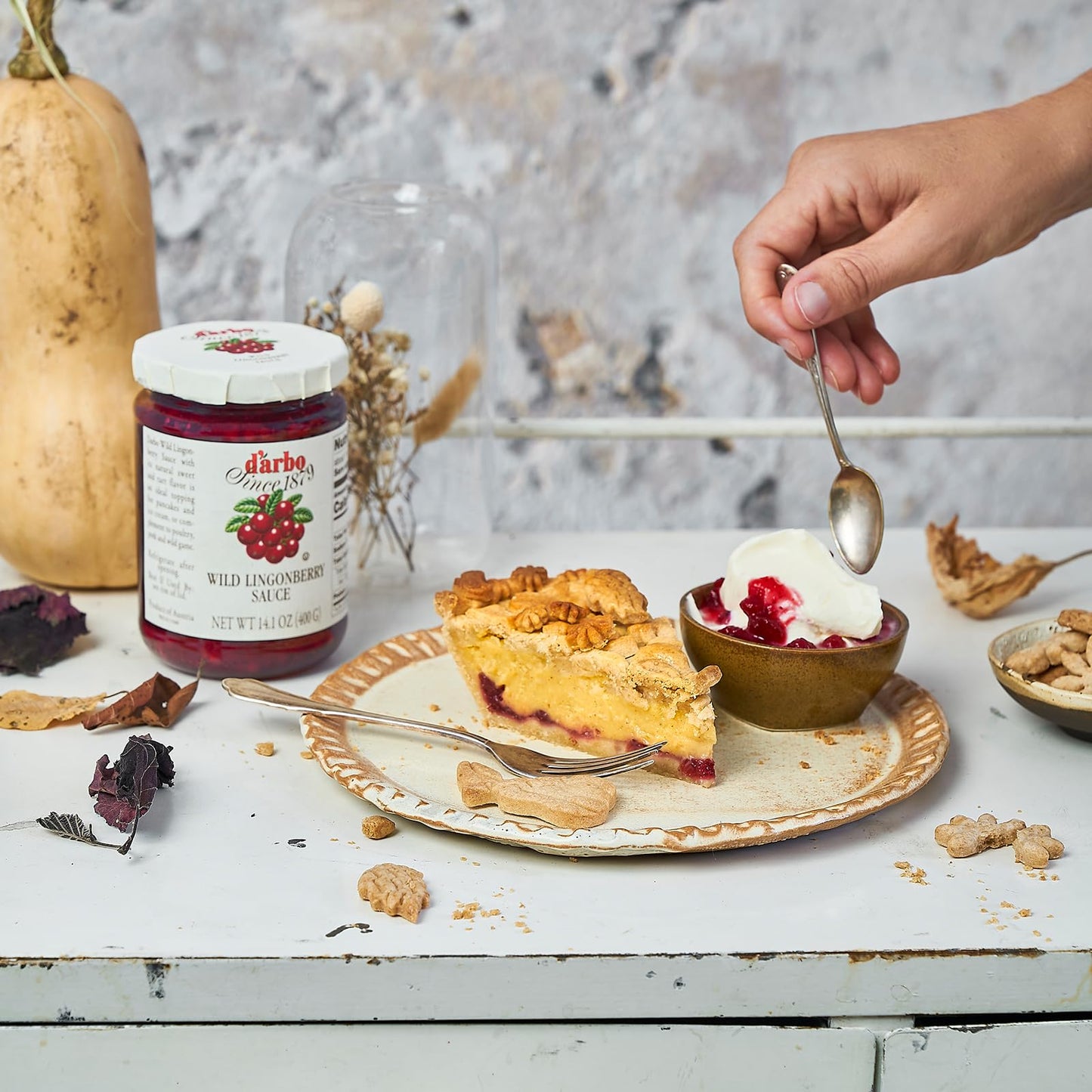 D'Arbo Premium Wild Lingonberry Sauce 14.1 Oz (Pack Of 6) | Made With Only The Finest Wild Lingonberries | 60% Fruit Content | D