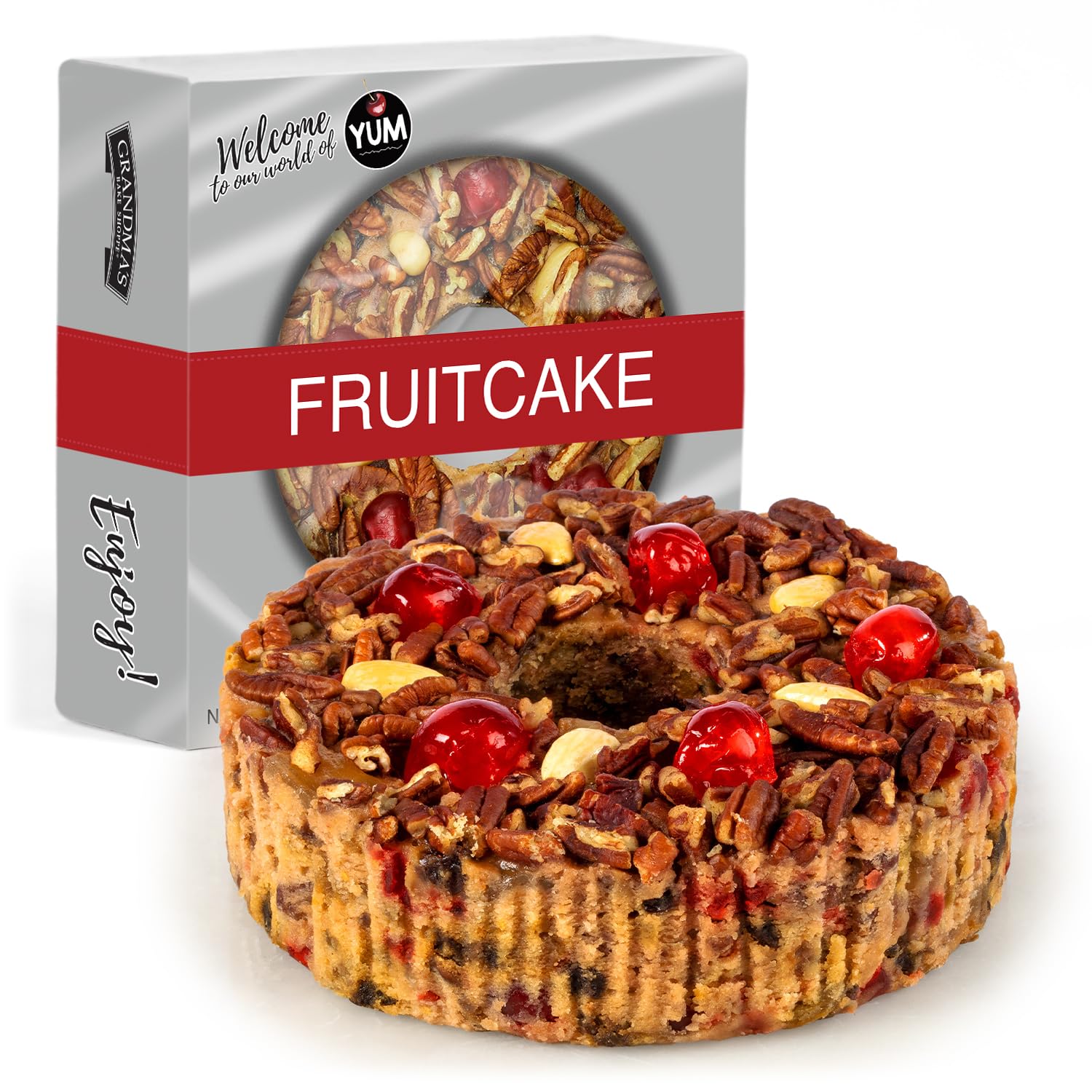 Beatrice Bakery Co. Original Fruitcake, 32 oz Box, Freshly Made with Nuts and Fruit, Est. 1917