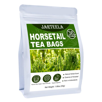 Jarteela Horsetail Tea Bag - Premium Dried Herbs - Non-GMO - Caffeine-free - 36 Count