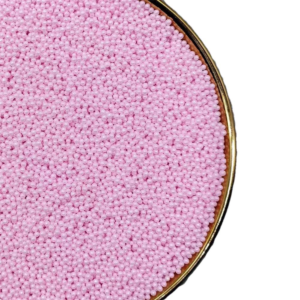 Pink Sprinkles 130g/4.6oz Edible Pearl sprinkles for Cake Decorations,Christmas Cake Dessert Sprinkles,Cookie sprinkles,Sugar Pe
