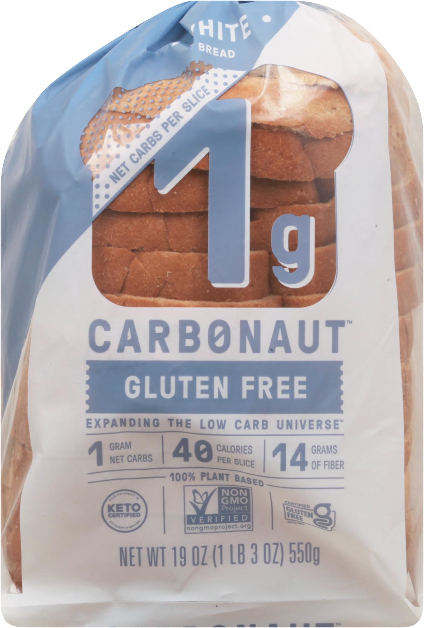 Carbonaut White Low Carb Keto Bread, 19 OZ