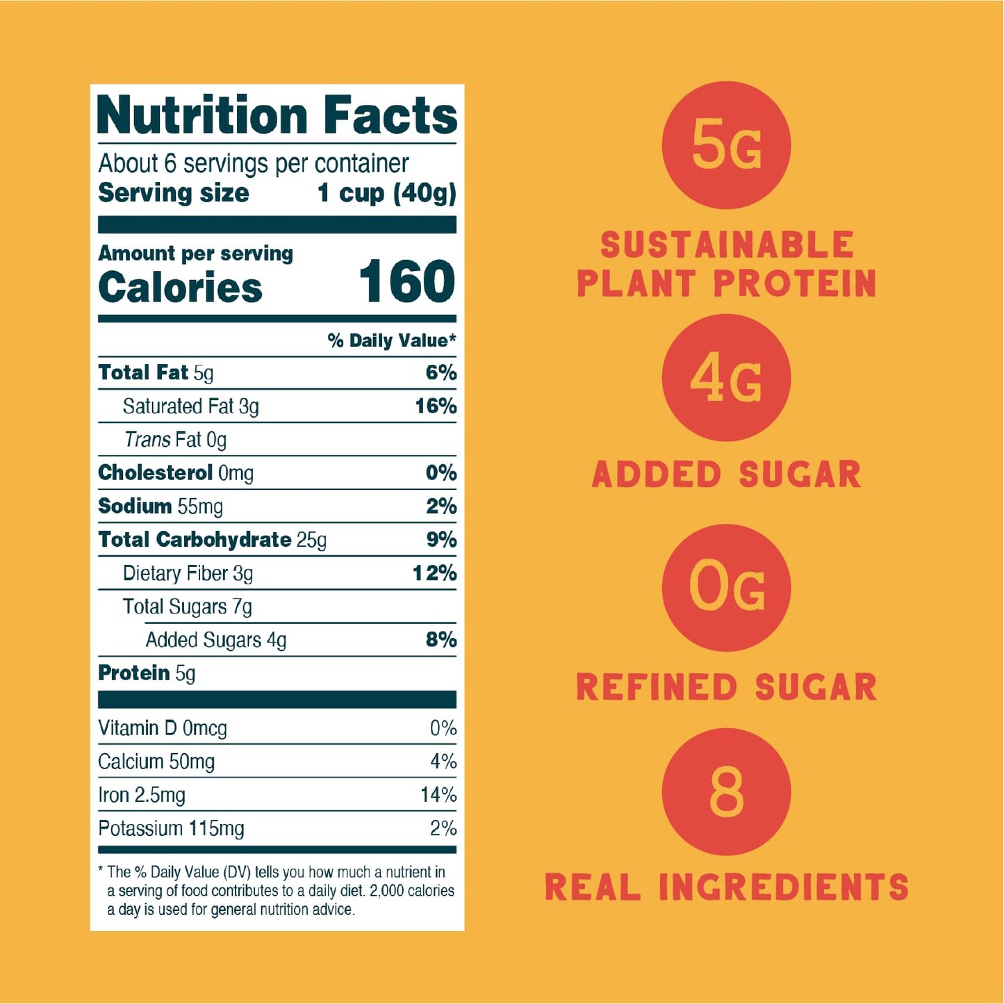 Seven Sundays Oat Protein Cereal, Golden Apple, 8 Oz Bag (Pack Of 6), Gluten Free, 5G Upcycled Protein, 0G Refined Sugar, Crunch