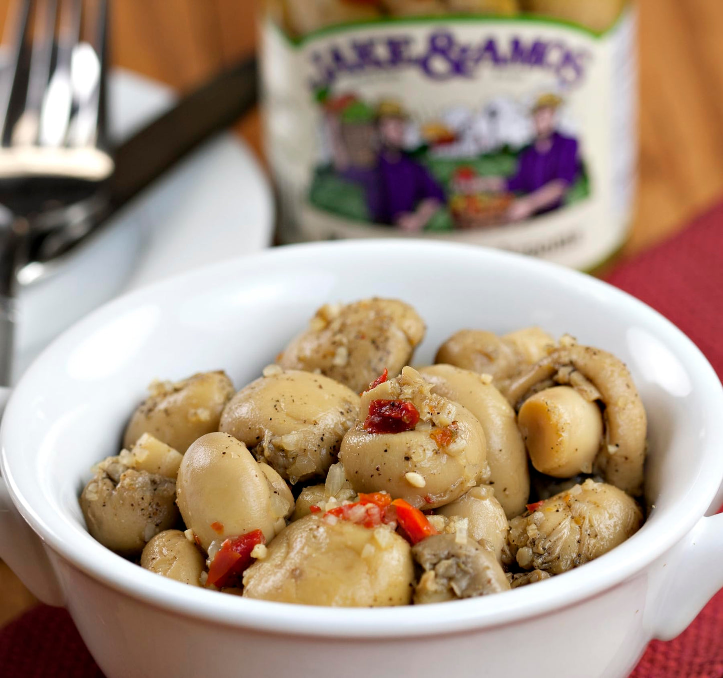Jake & Amos Marinated Mushrooms, 16 Oz. Jar (Pack Of 2)