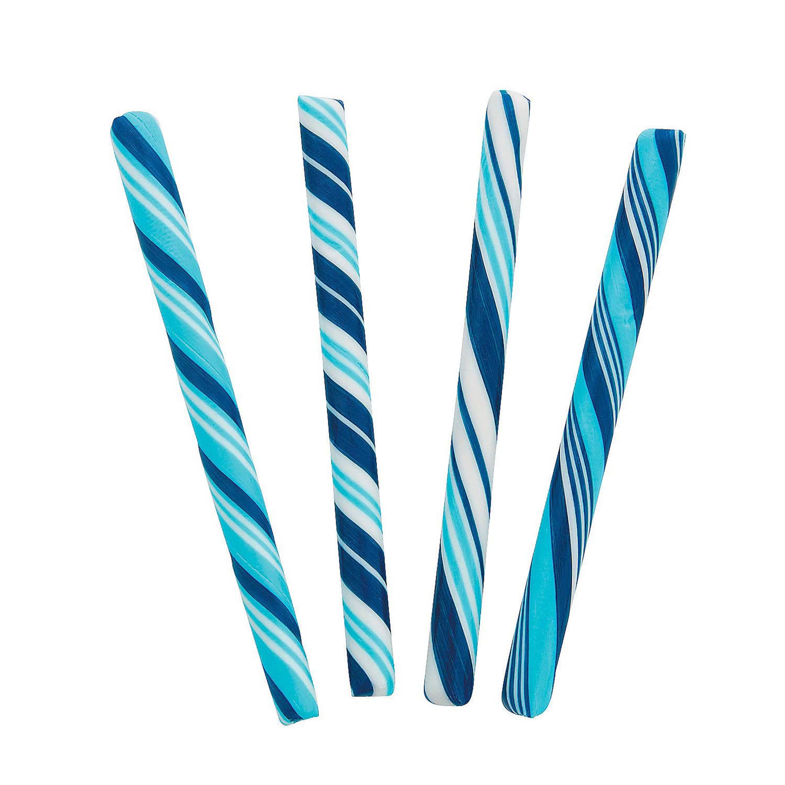Winter Colored Hard Candy Cane Sticks (Individually Wrapped 80 Pieces)