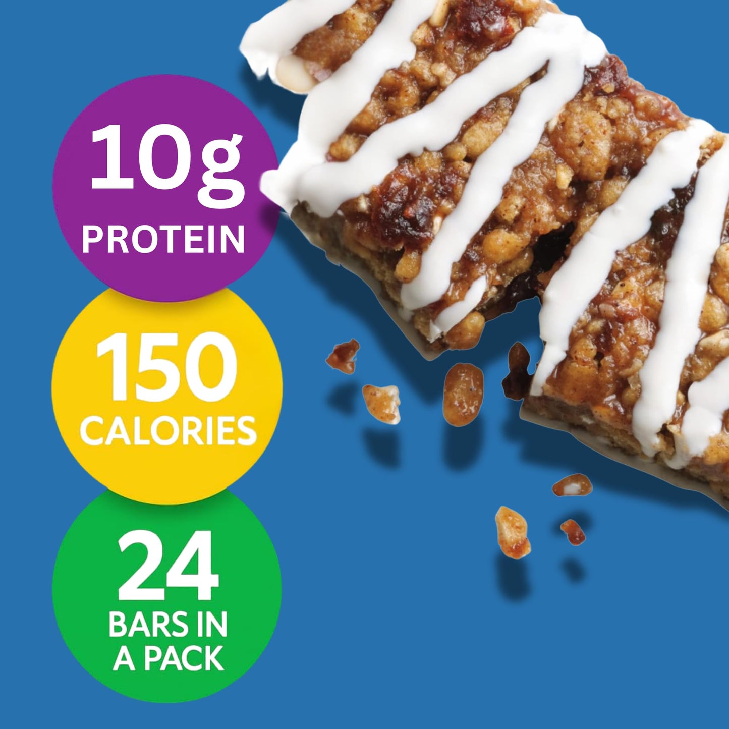 HMR Bar, Iced Oatmeal Protein Bar | Nutritious Snack to Support Weight Maintenance | Low Calorie Dessert | 10g of Protein | 24 C