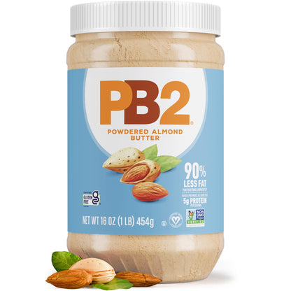 PB2 Powdered Roasted Almond Butter, 16oz Low-Fat Vegan Almond Powder, Low Carb Nut Butter, Non-GMO, Gluten Free, Kosher