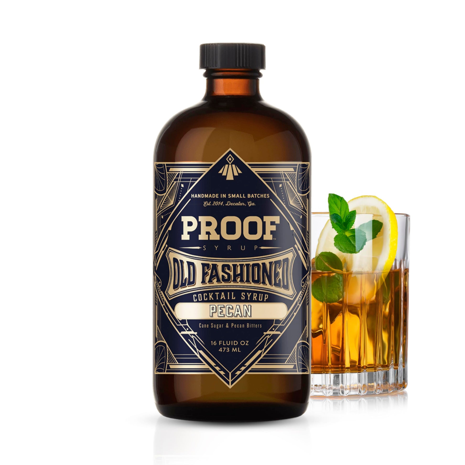PROOF SYRUP Old Fashioned Cocktail Mix - Pecan Flavor - Handcrafted Syrup - 16oz Bottle
