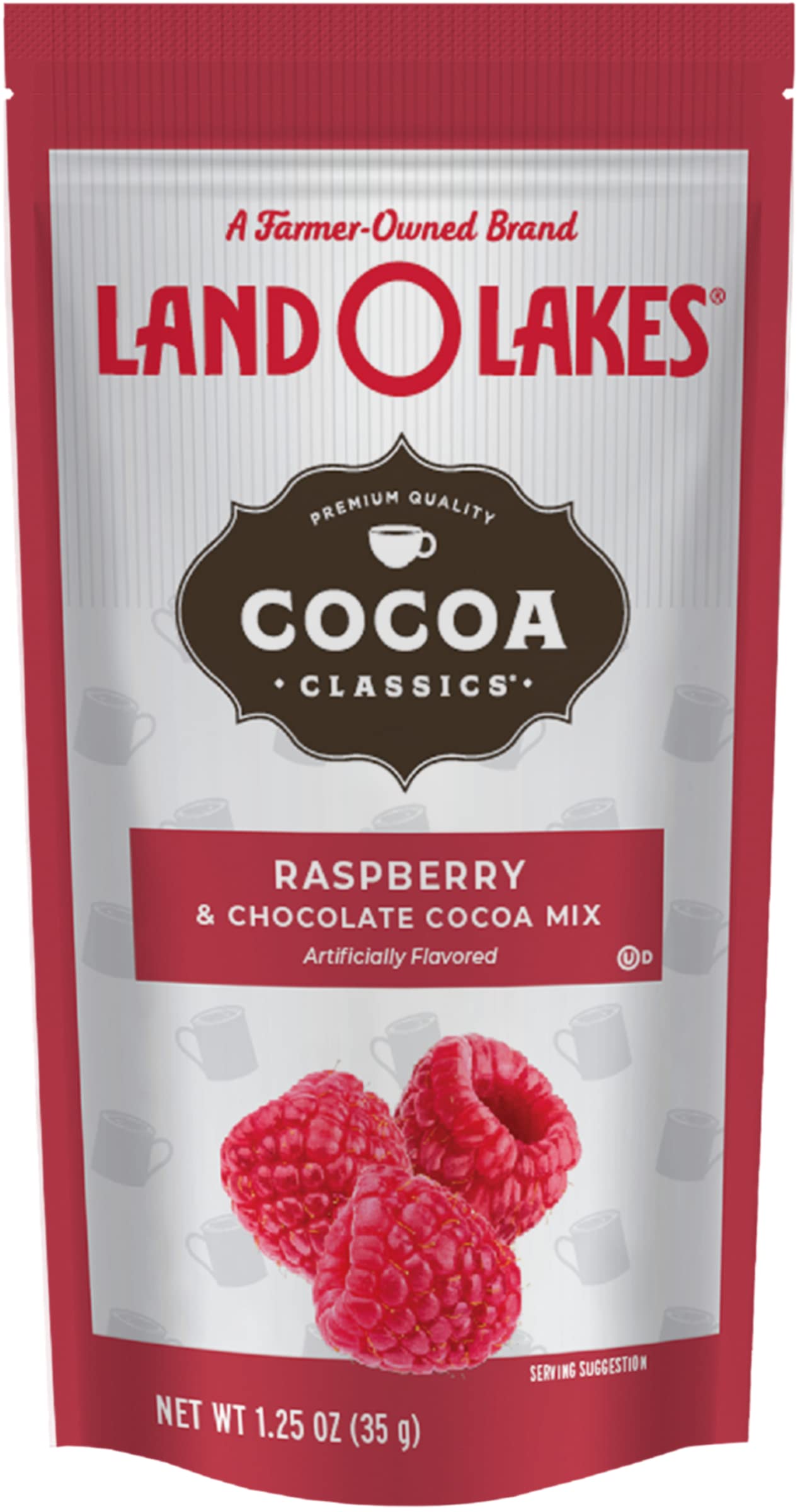 Land O Lakes Cocoa Classics Chocolate And Raspberry, 1.25-Ounce Packages (Pack Of 72)