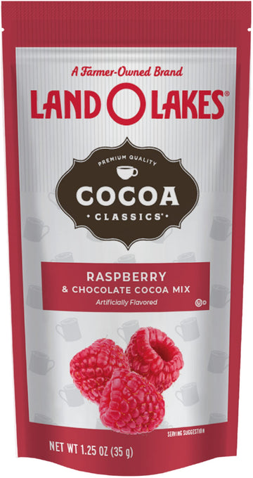 Land O Lakes Cocoa Classics Chocolate And Raspberry, 1.25-Ounce Packages (Pack Of 72)