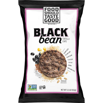 Food Should Taste Good Tortilla Chips, 5.5Oz, Pack Of 6 (Black Bean)