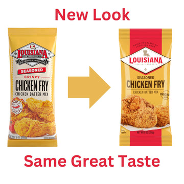 Louisiana Seasoned Chicken Fry Batter 9 Oz (Pack Of 12) - Crispy Southern Coating Mix For Fried Chicken - Delicious And Convenient Coating Filled With Cajun Flavor - Easy To Make Recipe - Just Add Water