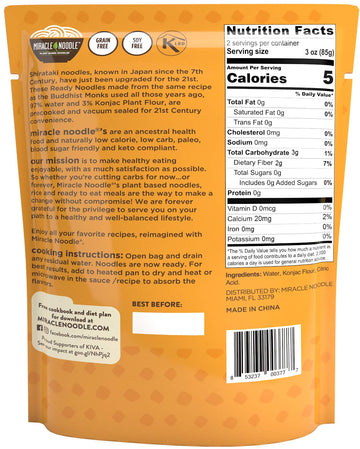 Miracle Noodle Angel Hair Pasta - Ready To Eat Shirataki Noodles, Konjac Noodles, Vegan, Gluten-Free, Low Carb Pasta, Paleo, Low Calorie Noodles, Soy Free, Non-Gmo, Keto Pasta Noodles - 7 Oz, 6-Pack