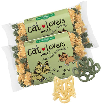 Pastabilities Fun Shaped Pasta For Kids - Cat Lovers Pasta - Purrfect Animal Theme, Non-Gmo Natural Wheat Pasta, All-Natural, Kosher Certified, Made In The Usa, (2 Pack,14 Oz)