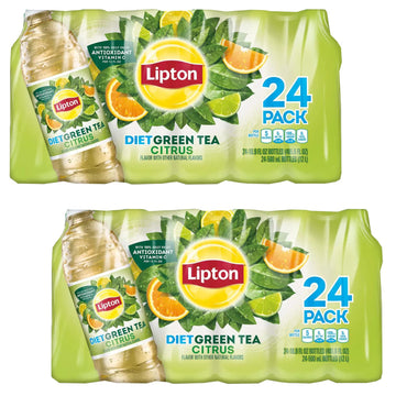 Diet Green Iced Tea - Citrus Flavor With Other Natural Flavors - With 100% Daily Value Antioxidant Vitamin C Per 12 Fl Oz, 24-50