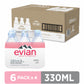 evian Natural Spring Water 330 mL/11.2 Fl Oz (Pack of 24) Mini-Bottles, Naturally Filtered Spring Water Small Water Bottles