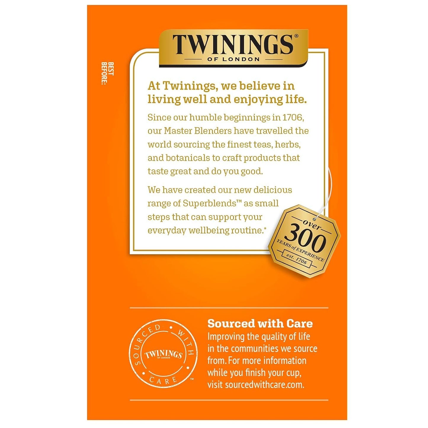 Twinings Superblends Immune Support+ Herbal Tea With Vitamin C, Ginger & Mango Flavoured Green Tea, 16 Tea Bags (Pack Of 1), Enj