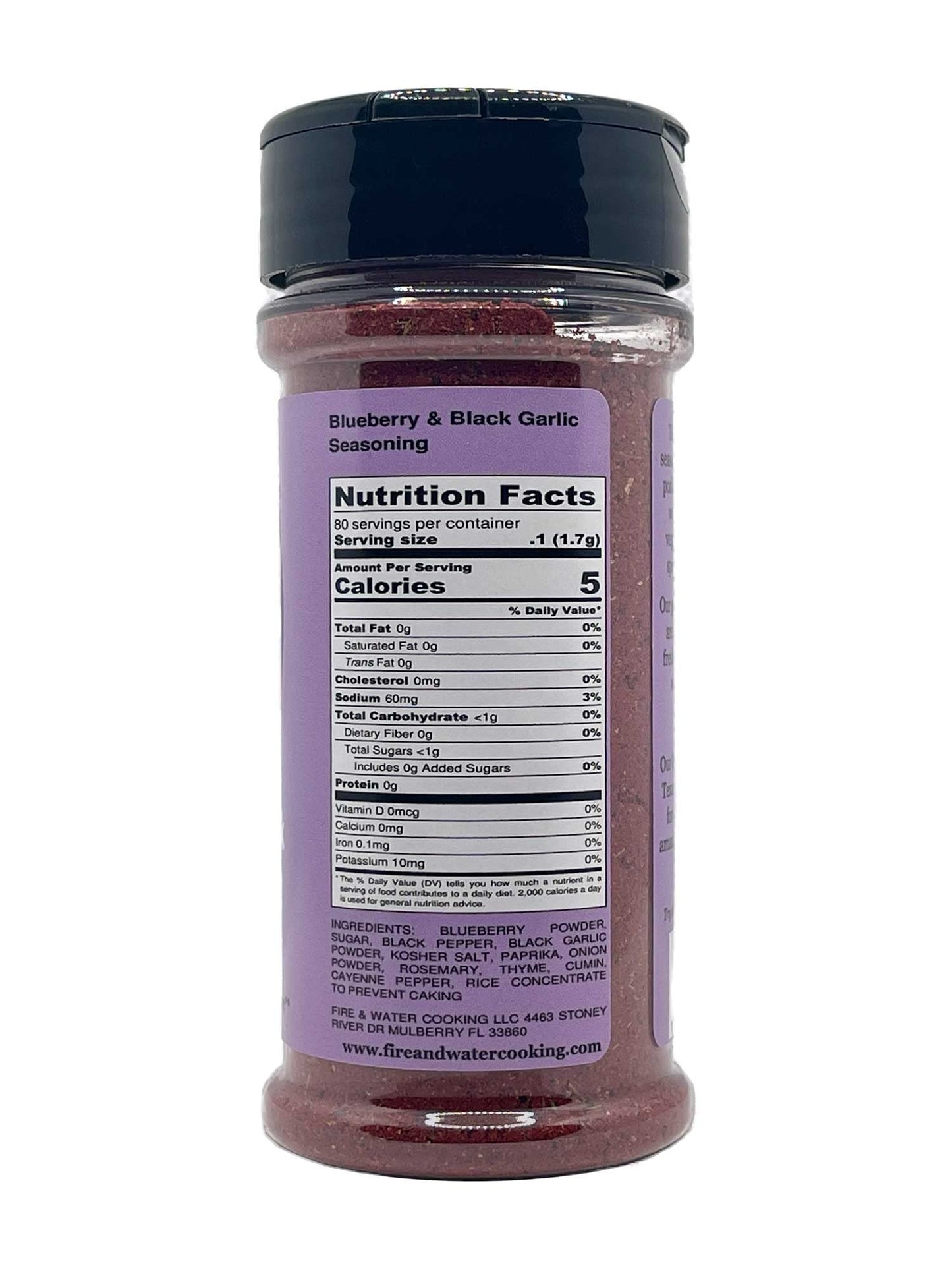 Fire & Water Cooking Blueberry And Black Garlic Seasoning