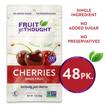Fruit For Thought Dried Cherries - 1 Ounce (Pack of 48)