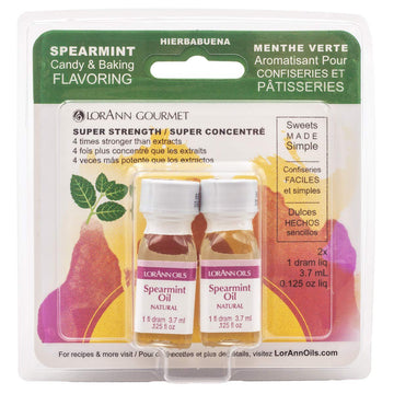 Candy & Baking Flavoring .125oz Bottle 2/Pkg-Spearmint Oil
