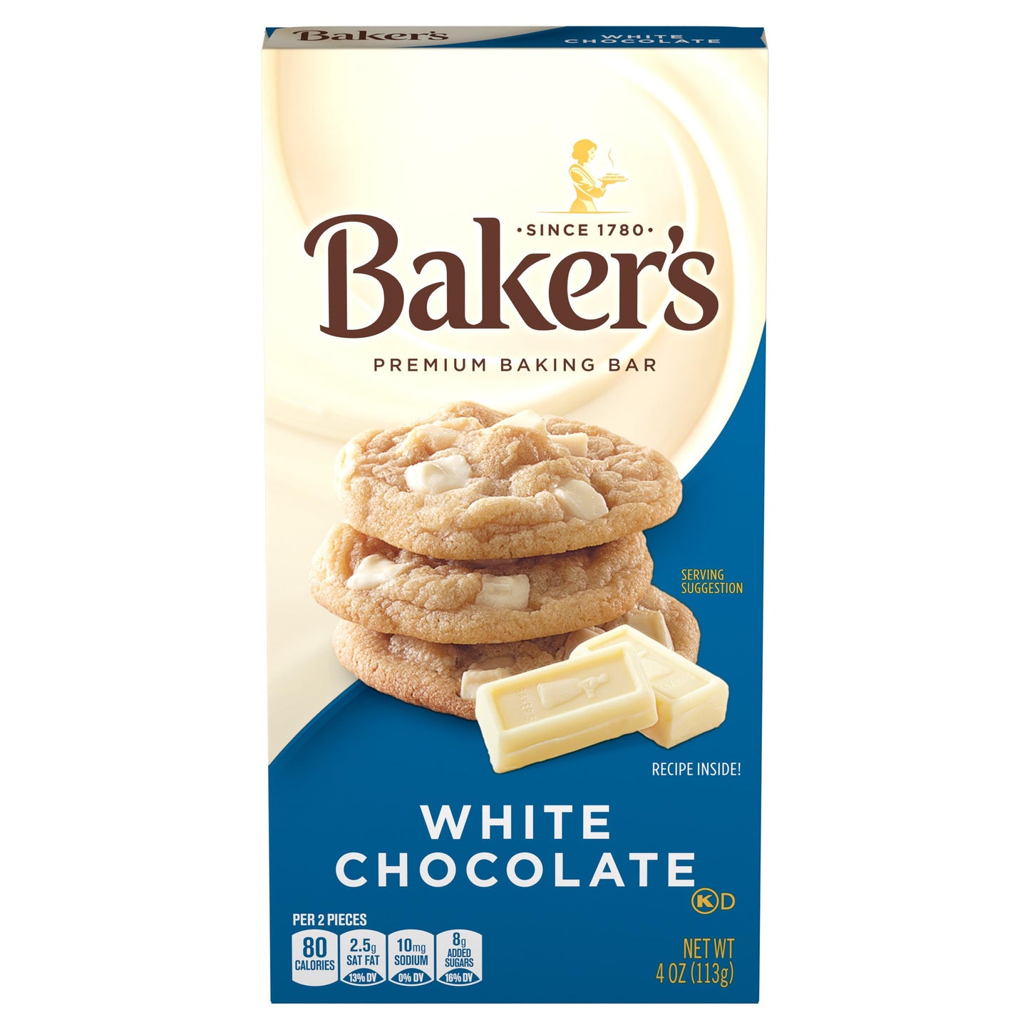 Bakers  enhanced White Chocolate Baking Bar (4 oz Box)